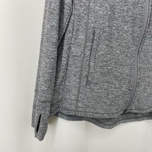 Athleta Size M Pacifica Illume UPF Relaxed Jacket Hoodie Thumbholes Gray Zip Up - Picture 5 of 12